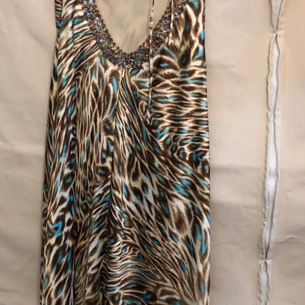 Long maxi animal print evening dress - Picture 3 of 8